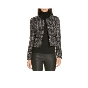 NWT Hugo Boss Kalili cropped tweed blazer jacket